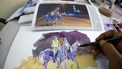 More than 50 photos from 'The National' newspaper were chosen. Pawan Singh / The National