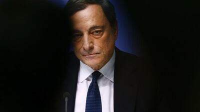 European Central Bank (ECB) president Mario Draghi addresses an ECB news conference. The ECB has committed to negative interest rates. Reuters