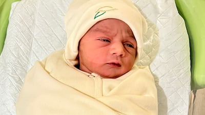 Mohammed Ashar was born on the stroke of midnight, weighing 2.6 kilograms, to Indian parents Asfiya Sultana and Mohammed Ansari. Photo: Burjeel Hospital