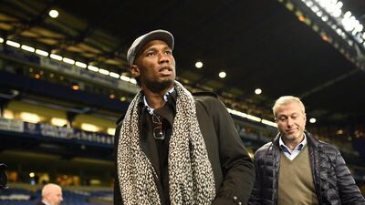 Didier Drogba was at Stamford Bridge to watch Chelsea beat Sunderland on Saturday. Dylan Martinez / Reuters