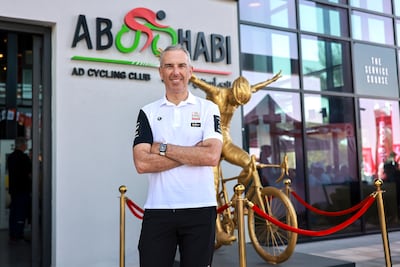 UAE Team Emirates-XRG chief operating officer Andrea Agostini at Abu Dhabi Cycling Club during Stage 2 of the UAE Tour. Victor Besa / The National