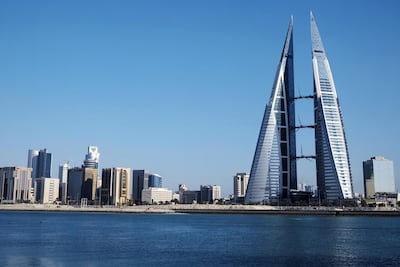 A skyline of Bahrain's capital, Manama. The kingdom has a more than $30 billion pipeline of investment projects focused on logistics and tourism, its Economic Development Board says. AFP