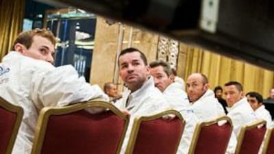 (Left to right) Ryan Moore, Kent Desormeaux, Richard Hills, Olivier Peslier and Frankie Dettori will be riding in the Meydan Masters.