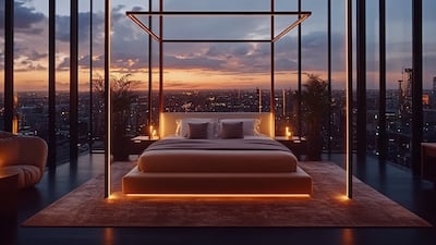The master bedroom, as designed by AI. Photo: gt&i