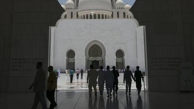 The Grand Mosque in Abu Dhabi is a conscious fusion of architectural themes from across the Islamic world, but it is the Mughal element, which came to prominence between the 16th and 18th Centuries, that is the most immediately obvious. Mona Al Marzooqi / The National