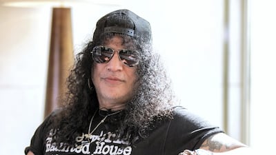 Guns N' Roses guitarist Slash is looking forward to his third gig in the UAE. Victor Besa / The National