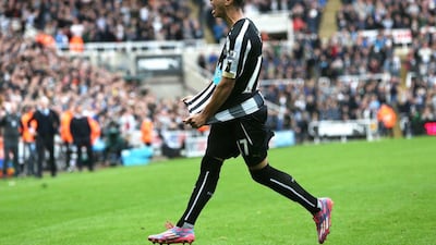 Newcastle United's Ayoze Perez celebrates scoring the eventual winner in his side's 1-0 Premier League victory over Liverpool on Saturday at St James' Park. Ian MacNicol / AFP / November 1, 2014