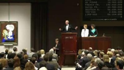 The Christie's showroom has been the site of many record-busting art sales.