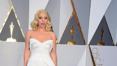 Lady Gaga, in Brandon Maxwell, arrives for the 88th annual Academy Awards ceremony at the Dolby Theatre in Hollywood, California, on February 28, 2016. EPA