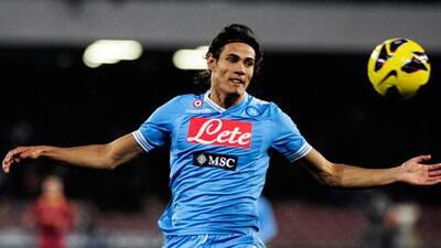 Edinson Cavani was the Serie A top-scorer last season. Roberto Salomone / AFP