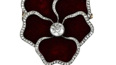 Diamond brooch, late 19th century, estimated to sell for up to Dh18,300
