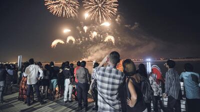 Eid fireworks at Yas Marina in Abu Dhabi. Courtesy Yas Marina