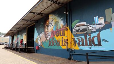 A gallery at the live performance district of Motiv connects artists with buyers around the world. Photo: Andy Scott