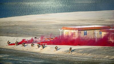 The show encompassed a staged attack on a VIP convoy by terrorists. WAM