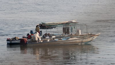 Fishermen on the Nile near Cairo. Egypt welcomed home 32 fishermen detained by Yemen's Houthi rebels for trespassing in territorial waters. EPA