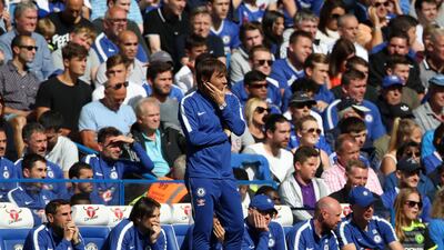 Antonio Conte saw his Chelsea side begin their Premier League title defence with a home defeat to Burnley. John Walton / PA
