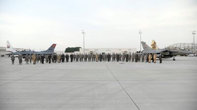Units from the Egyptian Air Force arrive in the UAE to take part in the Zayed 3 military exercise alongside the UAE Air Force.