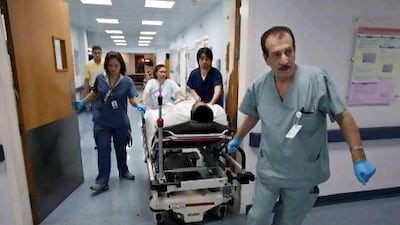 Emergency room at Tawam Hospital, Al Ain. There is little data on non-fatal injuries.