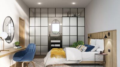 A dual-aspect residence bedroom.