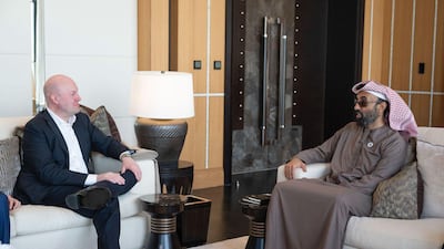 Sheikh Tahnoon bin Zayed, Deputy Ruler of Abu Dhabi and National Security Adviser, with Marc Andreessen, co-founder and general partner of Andreessen Horowitz. All photos: X