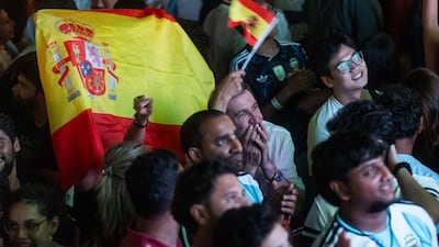 There was joy for Spanish supporters while Argentinian fans could only look on in disappointment
