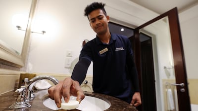 Discarded soap is collected from UAE hotels and recycled to be redistributed to people in need. All photos: Chris Whiteoak / The National