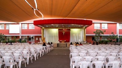 The interior of the church
