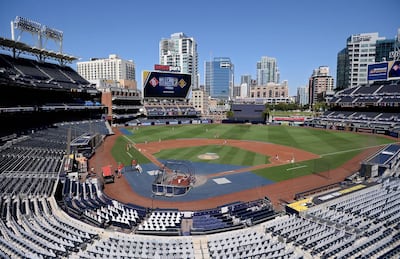 Baseball players warm up under blue skies ahead of a Major League clash in San Diego. USA Today Sports