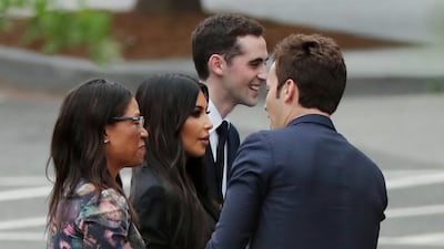 Reality TV star Kim Kardashian departs the West Wing after meetings at the White House. Carlos Barria/ Reuters