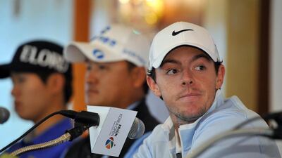 After a month-long hiatus, Rory McIlroy, right, will be looking for his first win at the Korea Open. Jung Yeon-Je / AFP