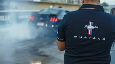 The Mustang Drag Race saw 17 cars go head to head at Yas Marina Circuit. Khushnum Bhandari / The National