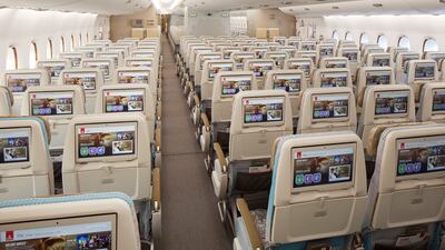 Emirates A380 Economy Refreshed. Courtesy Emirates