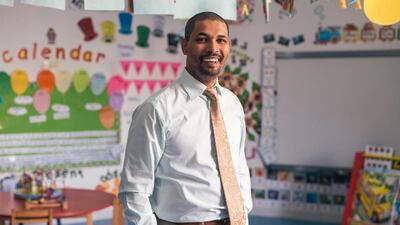 Dr Wilfred Bock, who helped set up Al Ain American Private School a decade ago, returned to the school as principal last year and helped it shed the tag of the lowest performing school. Alex Atack for The National