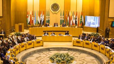 Arab League foreign ministers held an emergency meeting at the Arab League headquarters in Cairo, Egypt on Saturday. Mohamed Hossam / EPA