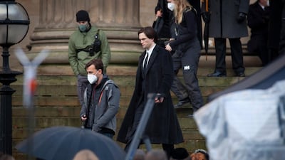 British actor Robert Pattinson is pictured during filming for The Batman movie outside St George's Hall in Liverpool. Getty Images