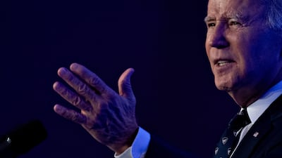 US President Joe Biden spoke to Oman's Sultan Haitham by phone on Tuesday. EPA