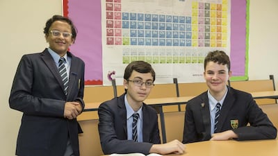 From left, Akio Shirali, Matteo Sottocomola and Wilson Huijsmans. Antonie Robertson / The National