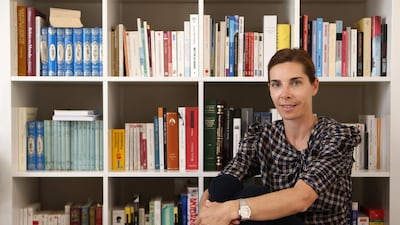 Kyra Dupont, the Swiss-French author of Pearls of the Emirates, at her home in Dubai. Pawan Singh / The National