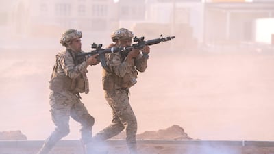Members of the UAE Armed Forces and the Jordanian Armed Forces participate in the joint military drill, Titled ‘Bonds of Strength’, at Al Hamra Camp.