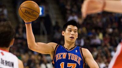 Jeremy Lin in action for the Knicks against Toronto last season
