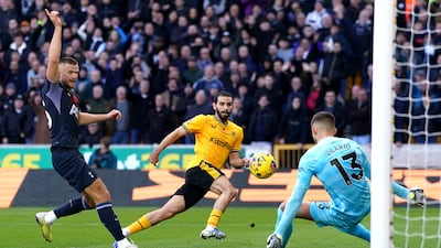 Wolverhampton Wanderers' Rayan Ait-Nouri has a shot on goal. PA