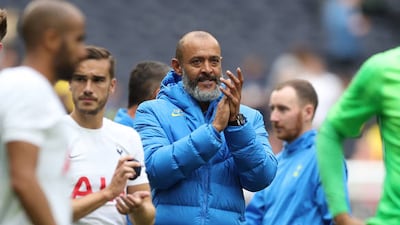 Tottenham manager Nuno Espirito Santo at the Tottenham Hotspur Stadium on Sunday.