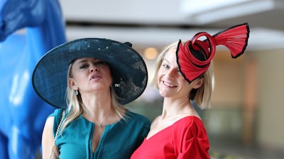 From classic hats to geometric shapes, plenty of hat styles are on show. Pawan Singh / The National