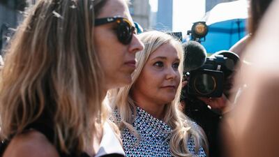 Some of deceased financier Jeffrey Epstein's alleged victims, including Virginia Roberts Giuffre (C) exit the United States Federal Courthouse in New York, New York, USA, August 27, 2019. EPA/ALBA VIGARAY