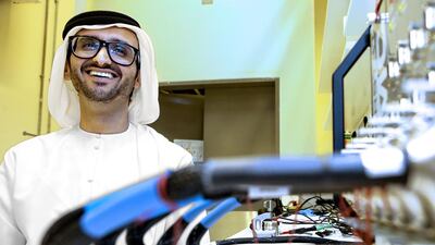 Dr Saif Al Mheiri’s research interests are alternative energy sources. Christopher Pike / The National