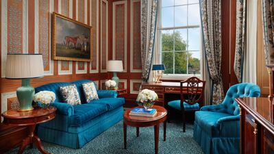 The living room in the Hyde Park corner suite