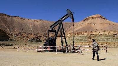 The Al Ghani oil field in the central Al Jufrah province. Libya is targeting pumping 2 million barrels per day, up from 1.7m pre-revolution. Abdullah Doma / AFP