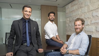 From left, owners Alistar Omar, Benny Parihar and Kai Stubbe. Antonie Robertson / The National