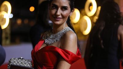 Tunisian actress Fatma Nasser wore a dress by Antoine Kareh, but the real star of the show is her Azza Fahmy necklace. (Egyptian jewelry designer Azza Fahmy has been honing her craft since 1969.) Photo / AFP