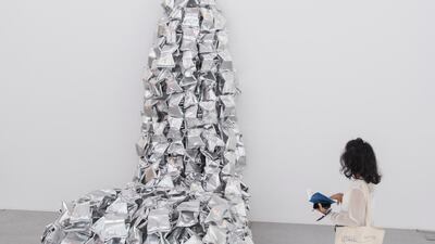 Sharjah Art Foundation's major retrospective on Hassan Sharif titled I Am the Single Work Artist. Held from 2017-2018, the exhibition charted the Emirati artist's career from 1973 to 2016, and displayed 400 of his 3,500 works. Courtesy Sharjah Art FoundationCourtesy Sharjah Art Foundation